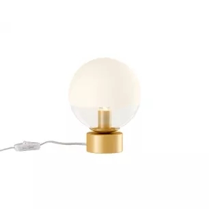 BERRY - asztali lámpa, matt arany fémszerkezet, opál fúvott üveg; 1xE27; átm:20cm - Redo-01-2280