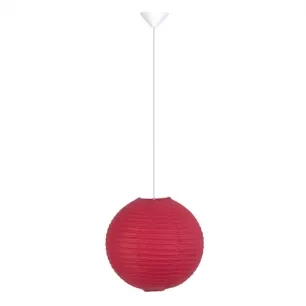 OSAKA - Piros rizspapír függeszték lámpa; 1xE27; átm:40cm -  Brilliant-71170A01