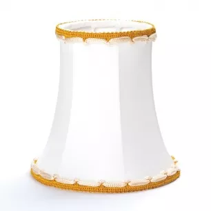 Textil lámpaernyő csíptetős búra 4400, Ø 115 mm, fehér selyem - ORI-Schirm 4400 selyem fehér