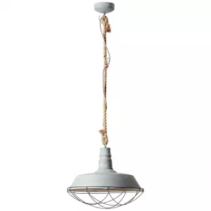 ROPE - Ipari stílusú 1 izzós függeszték lámpa; E27; átm.47cm; beton szürke - Brilliant-93614/70