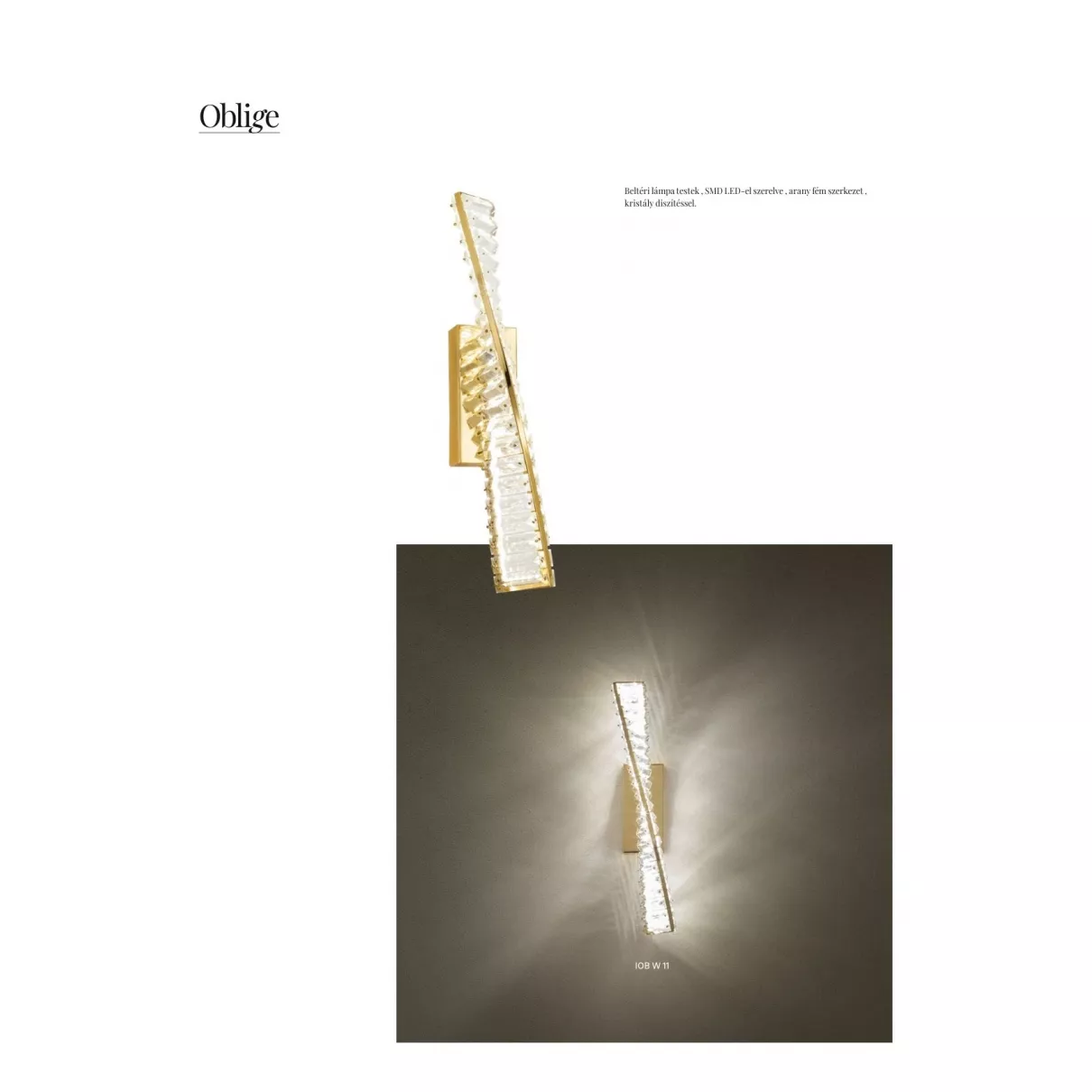 OBLIGE fali led lámpa, 1310lm -  Incanti-IOB W 11
