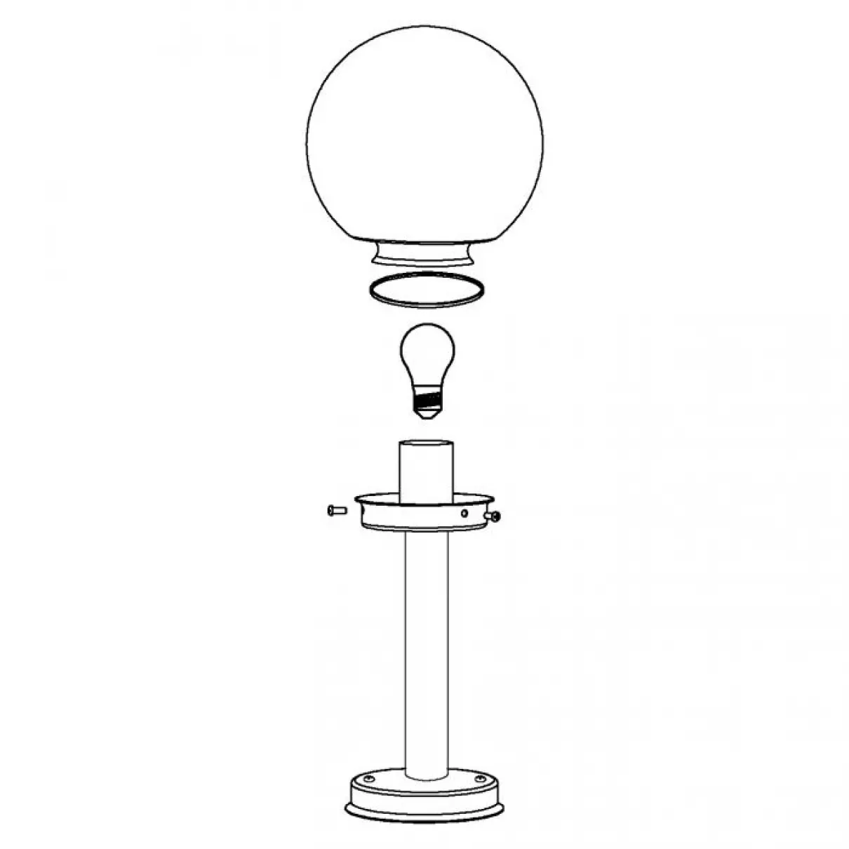 Nisia - Kültéri kerti álló lámpa, E27, 50 cm - EGLO-30206