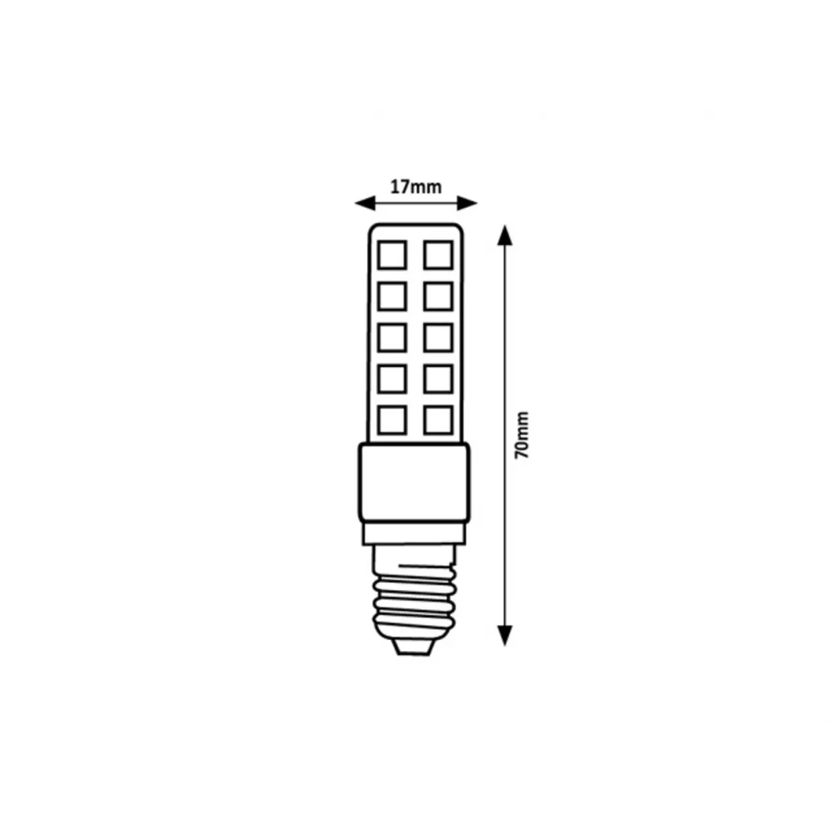 SMD-LED led  E14, 570 Lumen, 3000K meleg fehér - Raba-79010