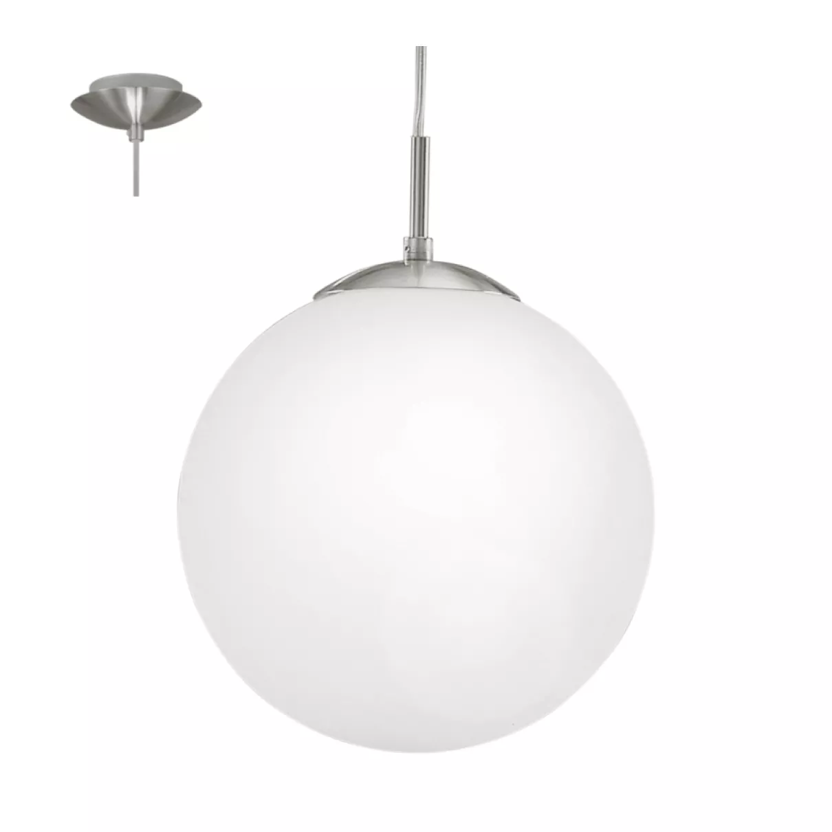 Rondo - Függeszték lámpa . matt nikkel/opál; átm:25cm - EGLO-85262
