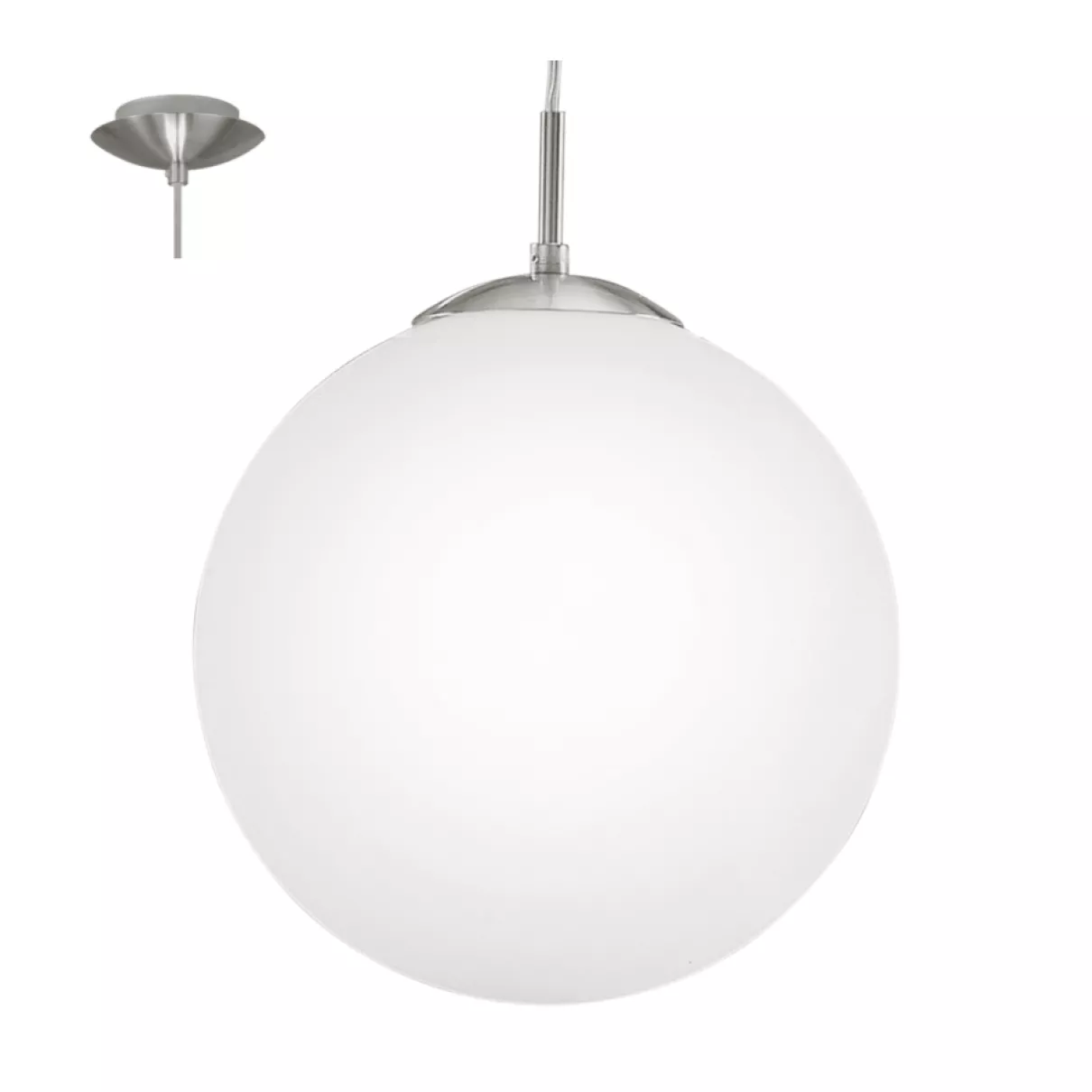 Rondo - Függeszték lámpa . átm:30cm matt nikkel/opál - EGLO-85263