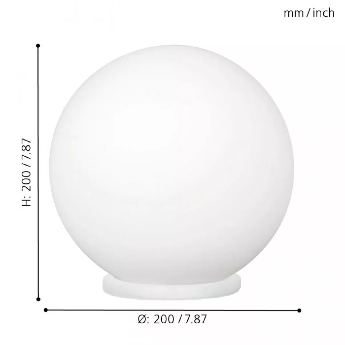 Rondo - Asztali lámpa  E27  átm:20cm ezüst/opál - EGLO-85264