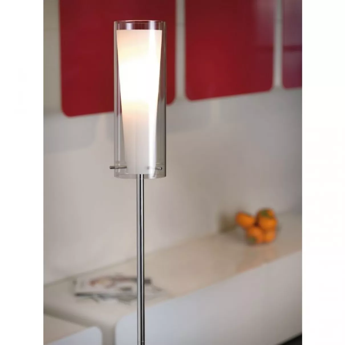 Pinto - Álló lámpa  E27 1x60W króm/fehér - EGLO-89836