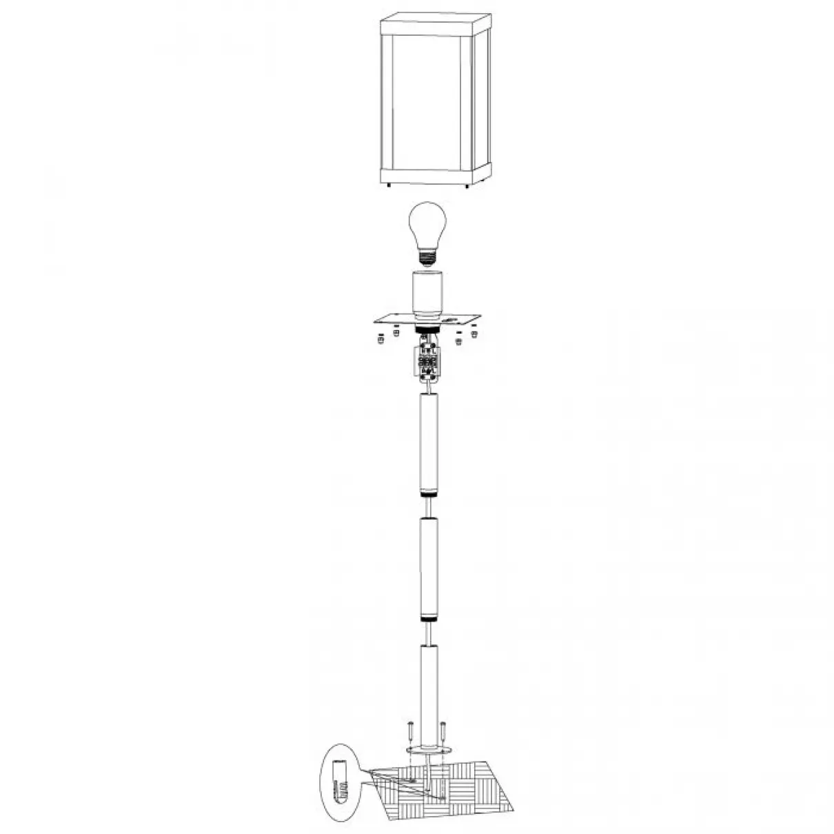 Alamonte 1 - Kültéri álló lámpa, 102 cm - EGLO-94833