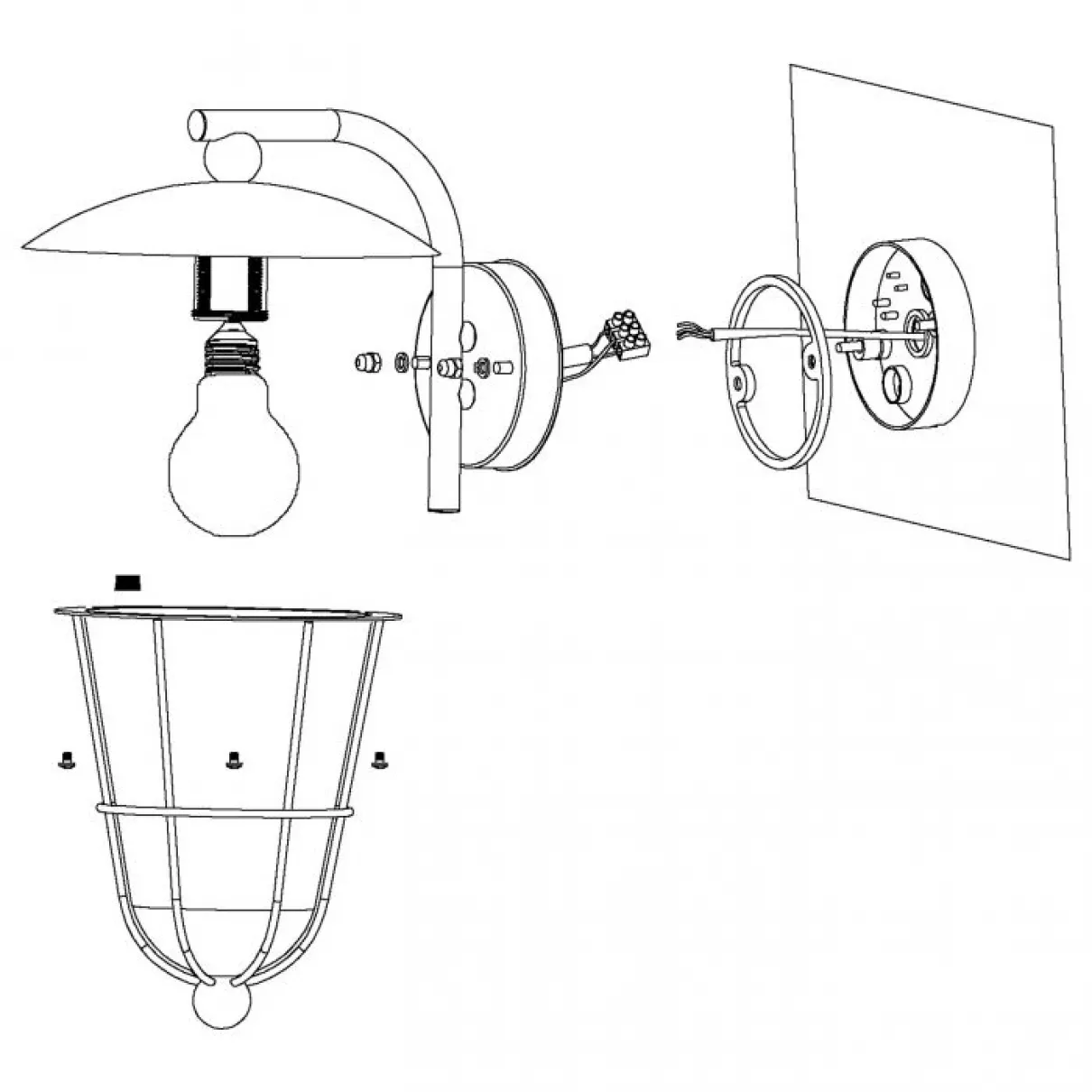 Pulfero - Kültéri fali lámpa, E27 - EGLO-94841