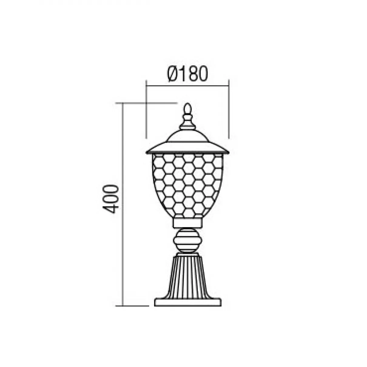 Matera - kültéri állólámpa IP33; E27, 40 cm - Smarter-9633