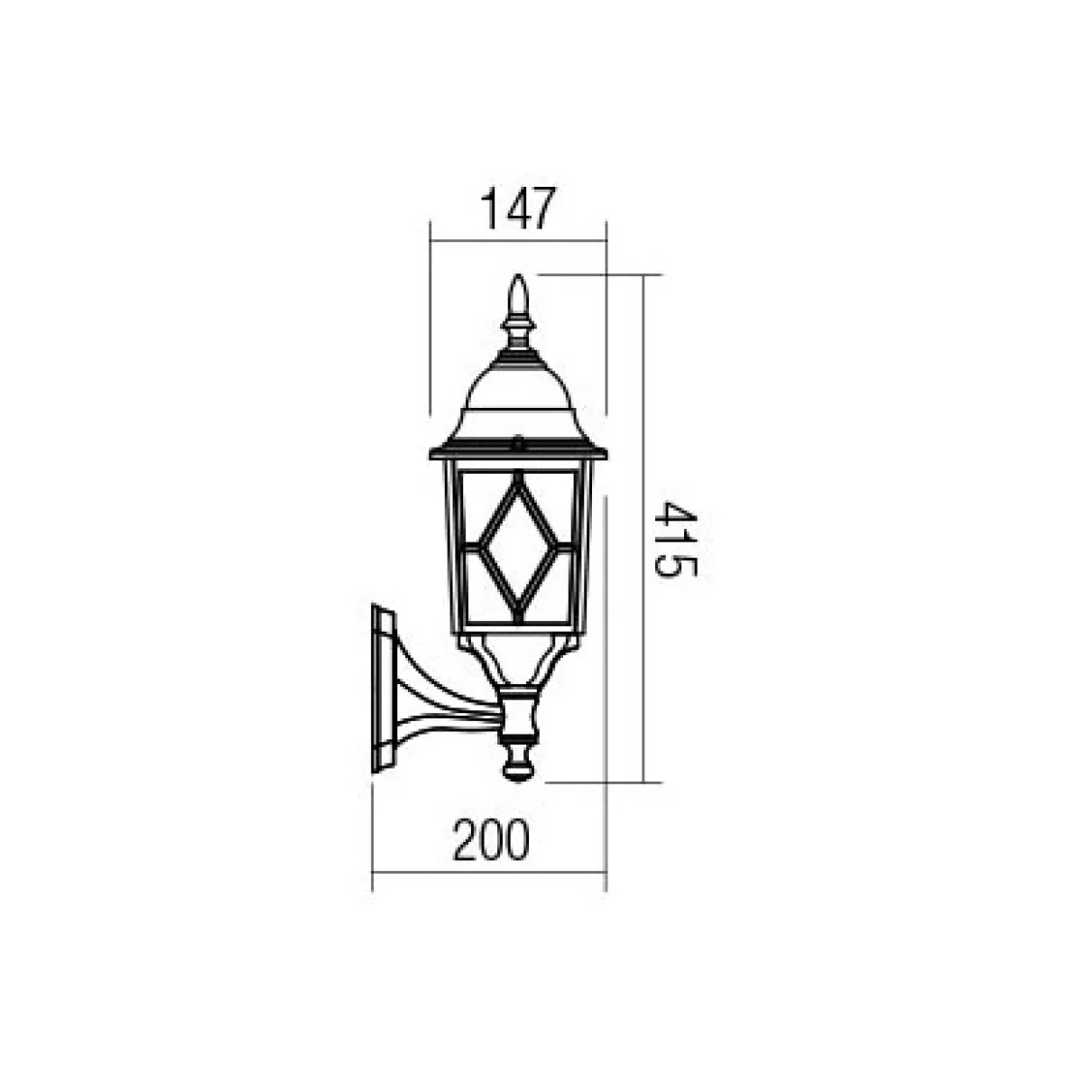 Melton - kültéri fali lámpa; IP44 - Smarter-9674