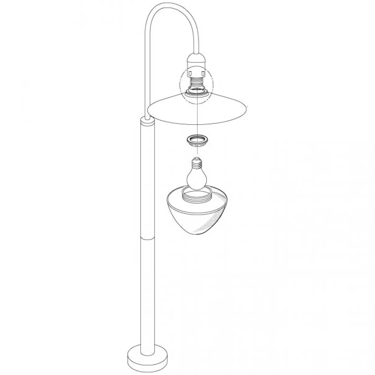 Sirmione - Kültéri kerti állólámpa IP44, 120 cm, E27 - Eglo-97287