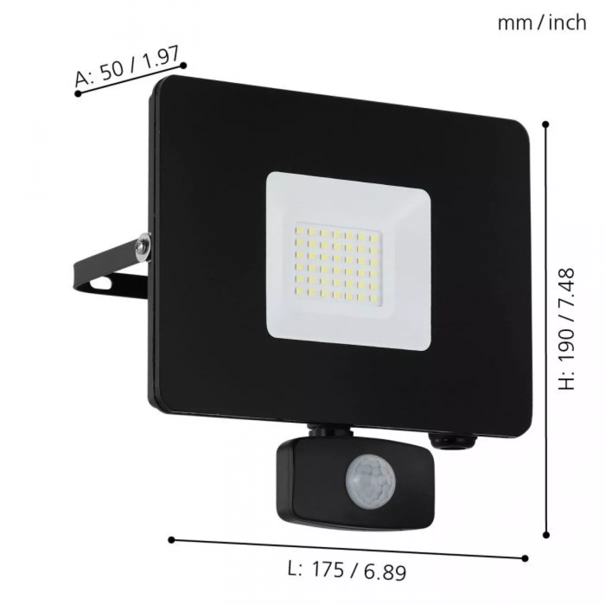 Faedo 3 - LED mozgásérzékelős reflektor, fényszóró IP44 - Eglo-97462