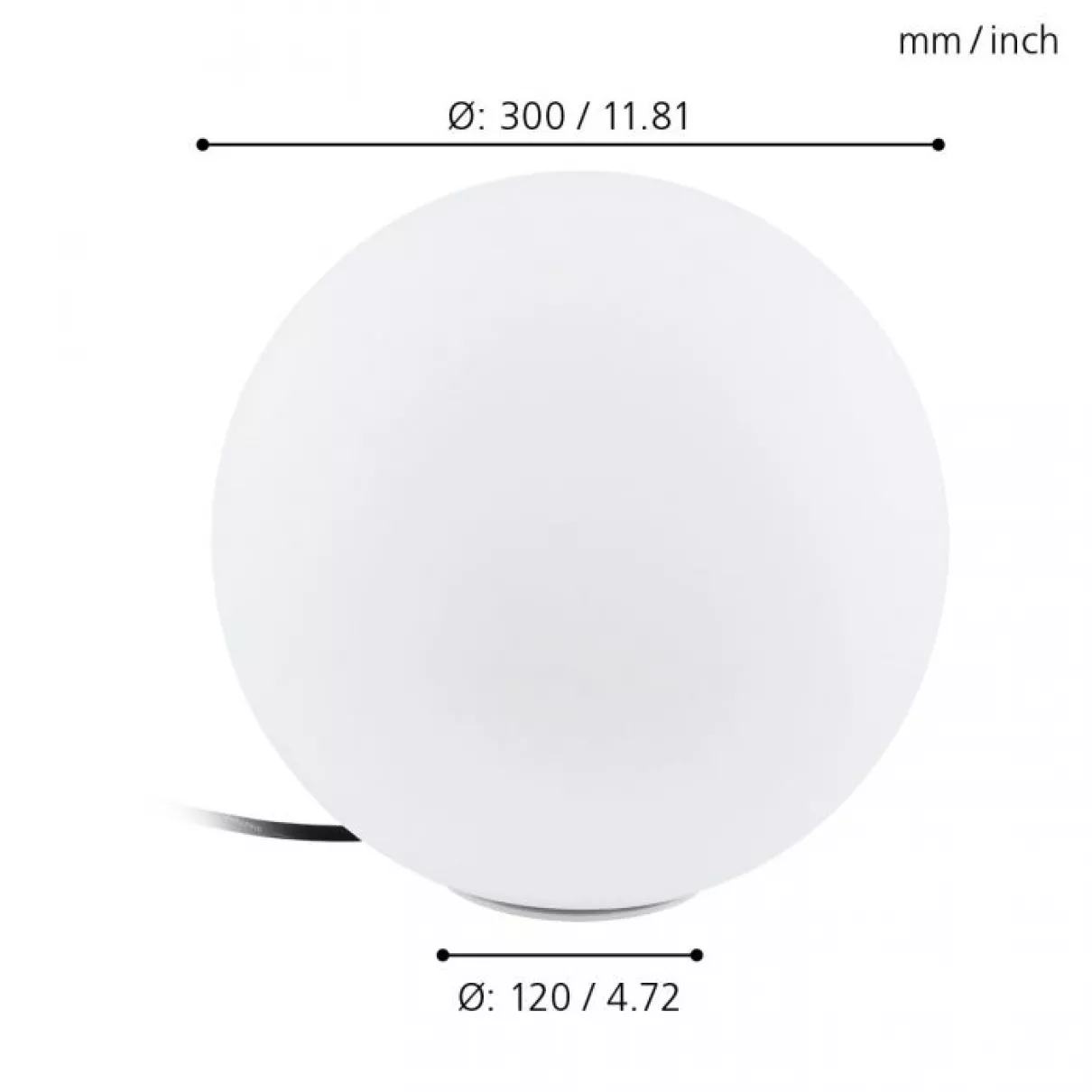 MONTEROLO IP65 kültéri gömb alakú állólámpa E27; 30cm - Eglo-98101