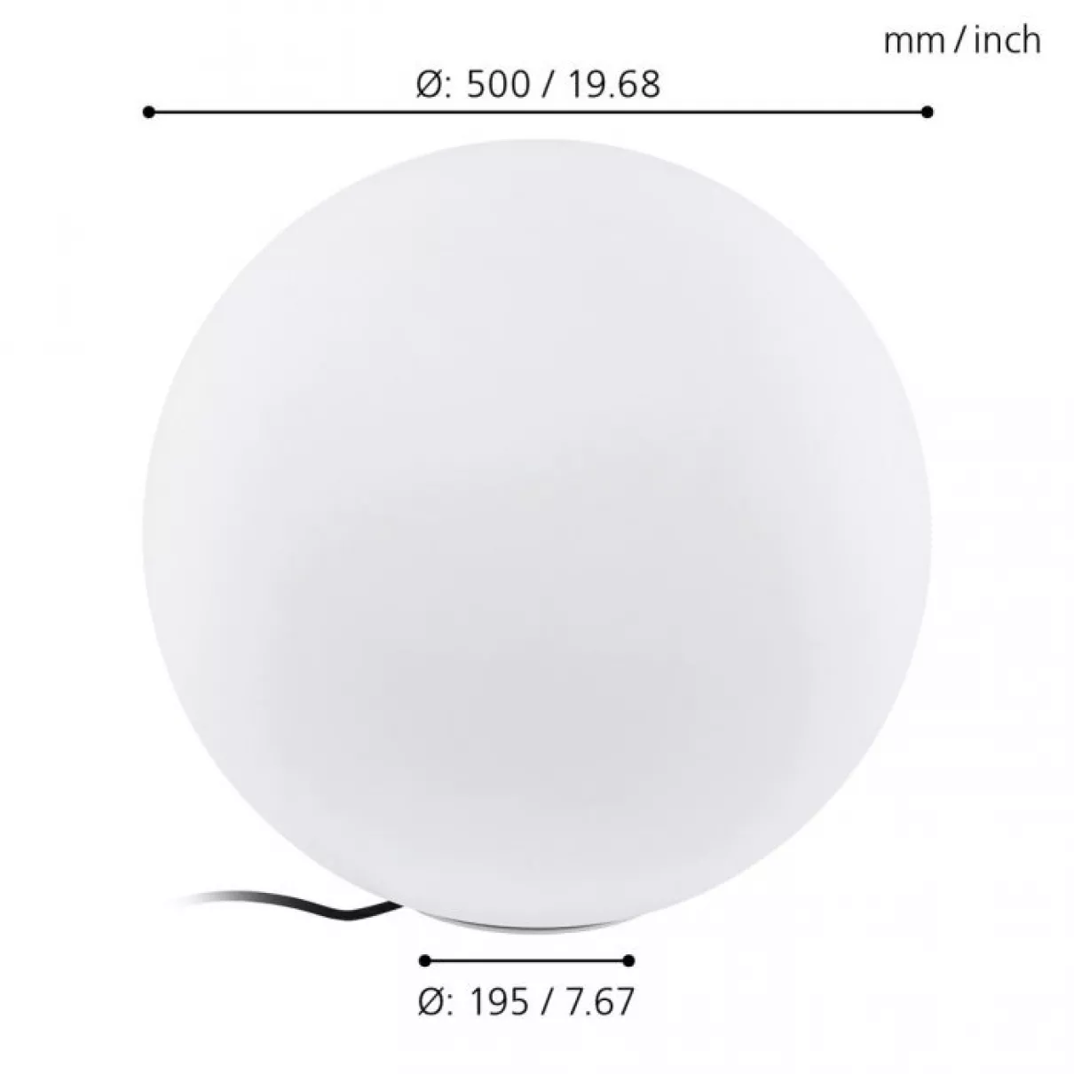 MONTEROLO IP65 kültéri gömb alakú állólámpa E27; 50cm - Eglo-98103