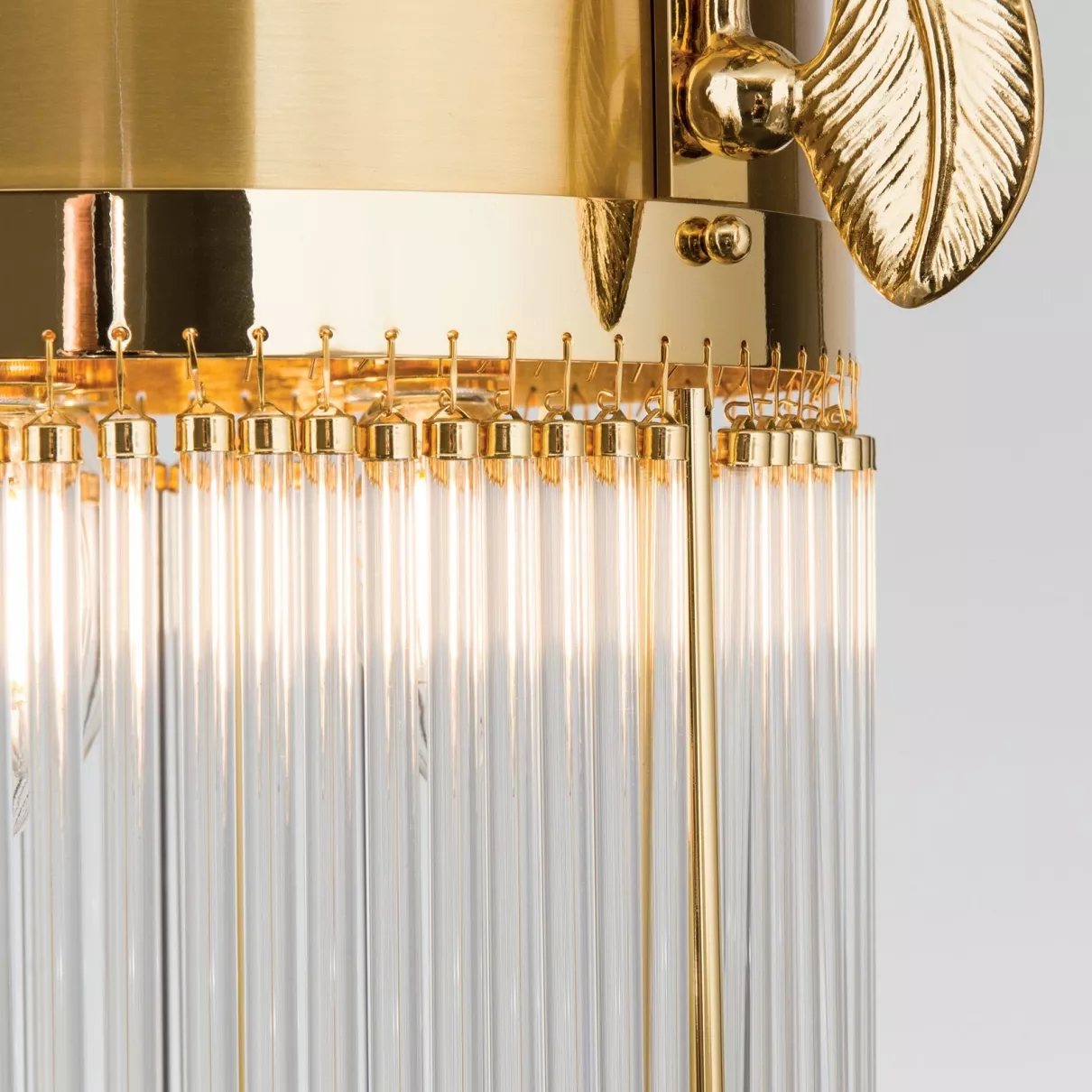 ADELE függeszték lámpa, 24K aranyozott, kristályrudakkal, 3xE14, átm:38cm - ORI-HL 6-1490/3 arany
