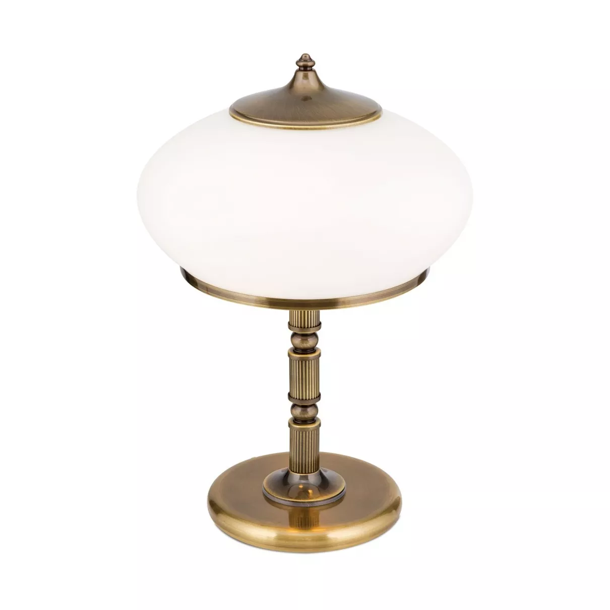 Bécsi Nosztalgia EMPIRE asztali lámpa, patina, opál búra, H:48cm - ORI-LA 4-801/2 Patina/386 opál patina