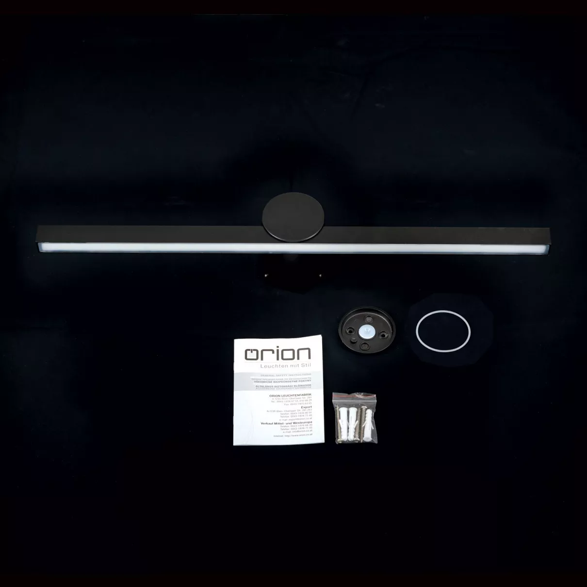 BEAUTY fürdőszobai tükör világító led lámpa, sz:61cm - ORI-Soff 3-584 fekete