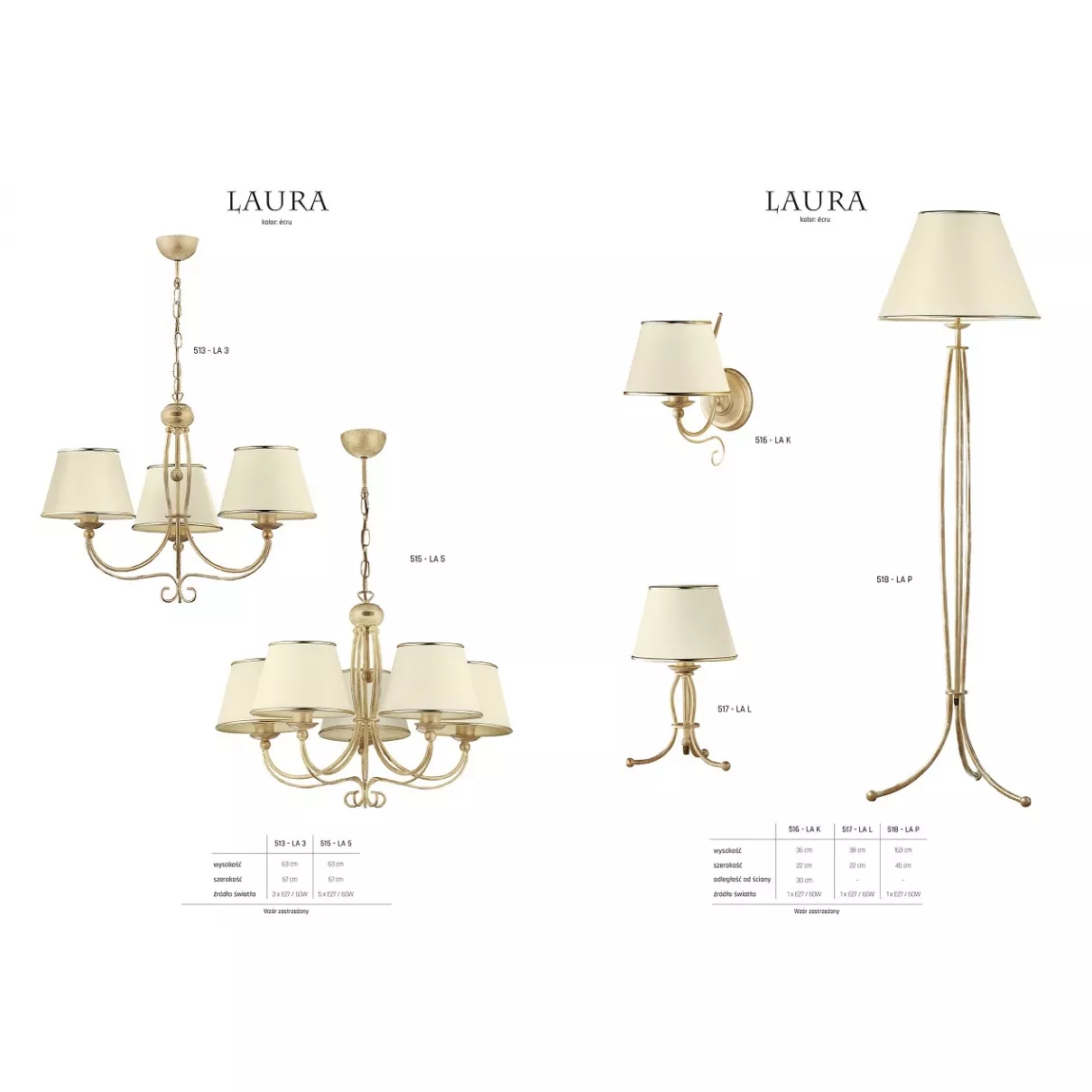 LAURA -  asztali lámpa - Jupiter 517-LAL