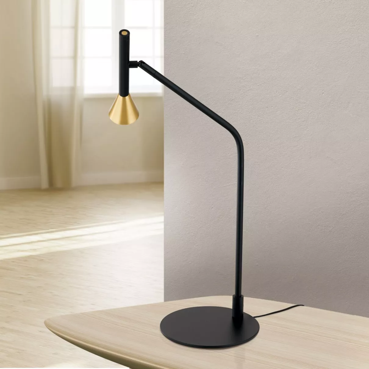 ODEON skandináv minimál stílusú led asztali lámpa, érintőkapcsolós - ORI-LA 4-1313 fekete-MS