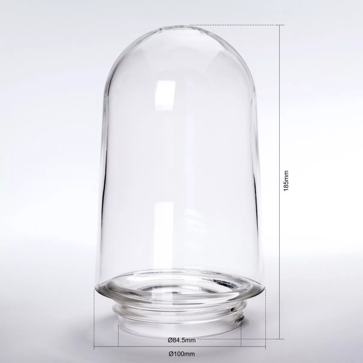 Menetes lámpa üvegbúra 11-1000/60W, átm:100 mm, átlátszó - ORI-Üveg 11-1000/60W