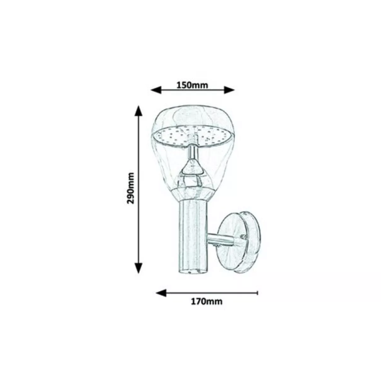 Amalfi - LED kültéri fali lámpa; IP44; 760lm  - Raba-7919