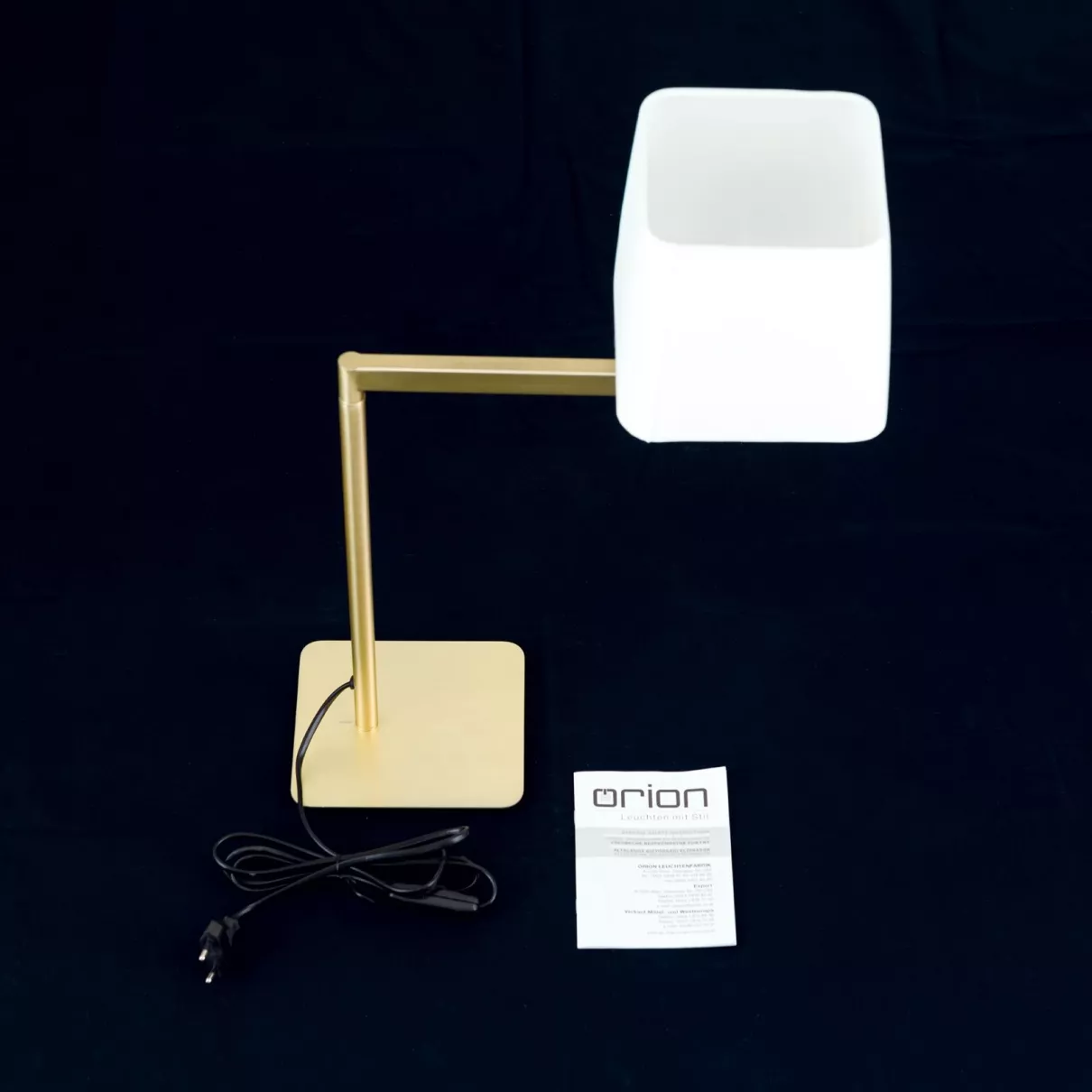 CARLTON asztali lámpa, matt sárgaréz, fehér textil, 1xE27 - ORI-LA 4-1209/1 MS-matt (1xE27)