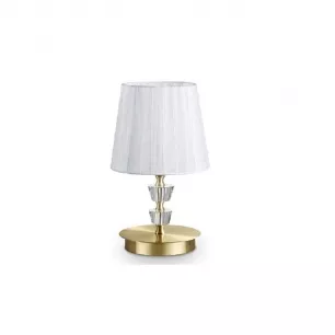 PEGASO asztali lámpa, szatén réz, fehér ernyő E14 1x40W; m:30cm -  IDL-197753