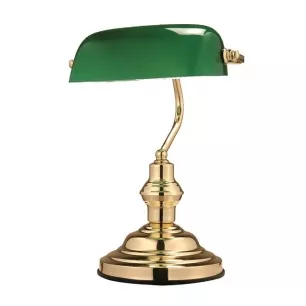 ANTIQUE - asztali bank lámpa, fém, üveg - GLOBO-2491