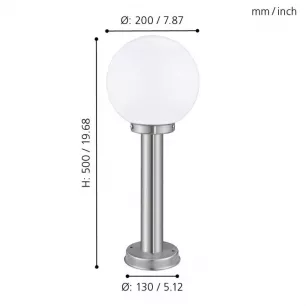 Nisia - Kültéri kerti álló lámpa, E27, 50 cm - EGLO-30206