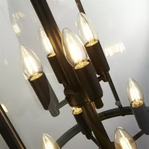 Victorian Lanterns - 8 izzós függeszték lámpa, E14 8x60W -  Searchlight-3068-8BK