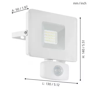 Faedo 3 - LED mozgásérzékelős reflektor, fényszóró IP44 - Eglo-33157