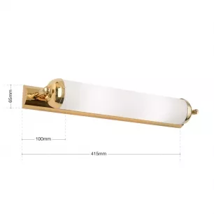 Bécsi Nosztalgia fali lámpa, 24K arany fém, opál matt üveg, E14, 2x40W - ORI-Soff 3-464/2 gold/495 opál