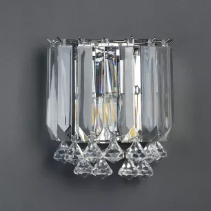 Sigma - 2 izzós akril műanyag kristály fali lámpa - Searchlight-6711-2CC