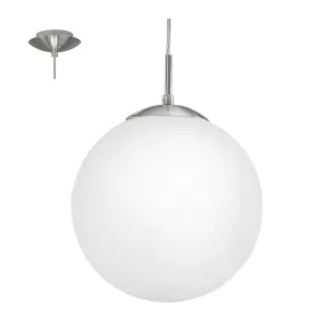 Rondo - Függeszték lámpa . matt nikkel/opál; átm:25cm - EGLO-85262