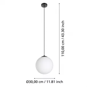 RONDO 3 függeszték lámpa; 1xE27, átm:30cm - Eglo-900511