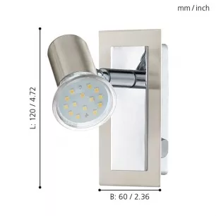 ROTTELO - LED 1 égős spot lámpa, kapcsolóval, GU10 - Eglo-90914