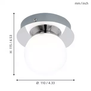 Mosiano - LED-es fali/mennyezeti fürdőszobai lámpa, IP44 - EGLO-94626