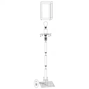 Alamonte 1 - Kültéri álló lámpa, 102 cm - EGLO-94833