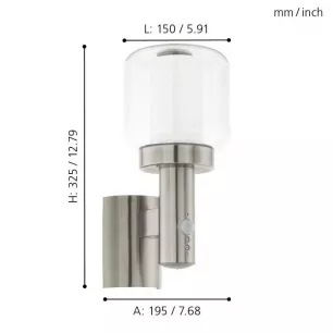 Poliento - Mozgásérzékelős kültéri fali lámpa - Eglo-95017