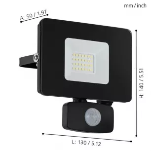Faedo 3 - LED mozgásérzékelős reflektor, fényszóró IP44 - Eglo-97461