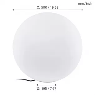MONTEROLO IP65 kültéri gömb alakú állólámpa E27; 50cm - Eglo-98103
