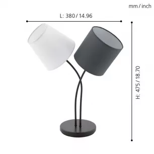 ALMEIDA - asztali lámpa, 1xE14 - Eglo-95194