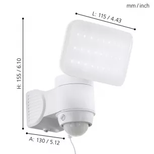 CASABAS szenzoros LED szolár kültéri fali lámpa - Eglo-98196