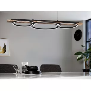 BOYAL - Ipari stílusú LED függeszték lámpa; fekete rusztikus barna; 5850lm - Eglo-99624