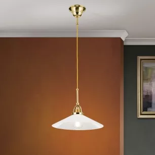 ARTDESIGN függeszték lámpa, 1xE27, fényes sárgaréz, opál üveg - ORI-HL 6-1214/1 MS/365 opál