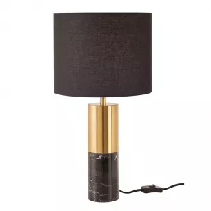 Apua asztali lámpa, arany és márvány, fekete ernyő, 1xE27 -  Incanti-IAP T1 23 06