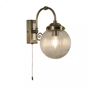Belvue - Fürdőszobai IP44 fali lámpa, húzókapcsolós, E14 1x60W -  Searchlight-3259AB