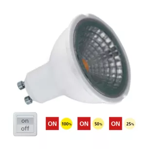 GU10-LED - Fali kapcsolóval szabályozható fényforrás; 5W/400lm/3000K - Eglo-110178
