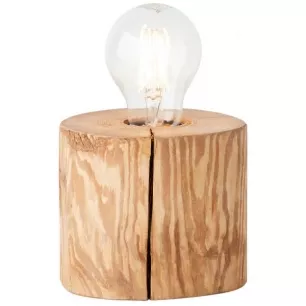 TRABO asztali lámpa átm:10 cm -es foltos fenyő; 1xE27 -  Brilliant-93111/36